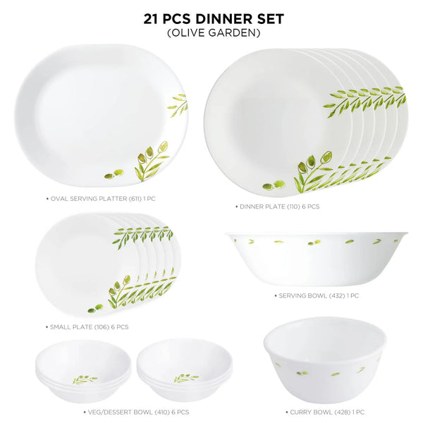 CORELLE 21pcs Dinner Set Olive Garden