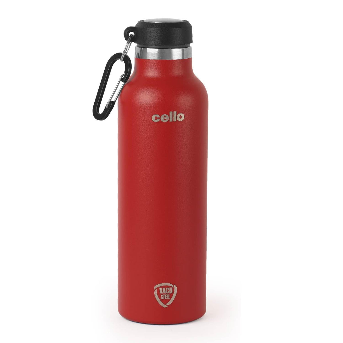 Cello Duro Hector Thermosteel Water Bottle 550 ml, Black | ISI Certified Stainless Steel, Double Walled Vacuum Insulated Flask | 24 Hrs Hot & Cold Thermos Water Bottle For Office, Gym, Travel, Gifting