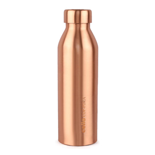 Cello Cop-Pura Moksha Copper Water Bottle, 1000ml, 1 Piece, Copper