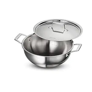 Aeion Triply Clad 28cm Deep Kadai with SS Lid