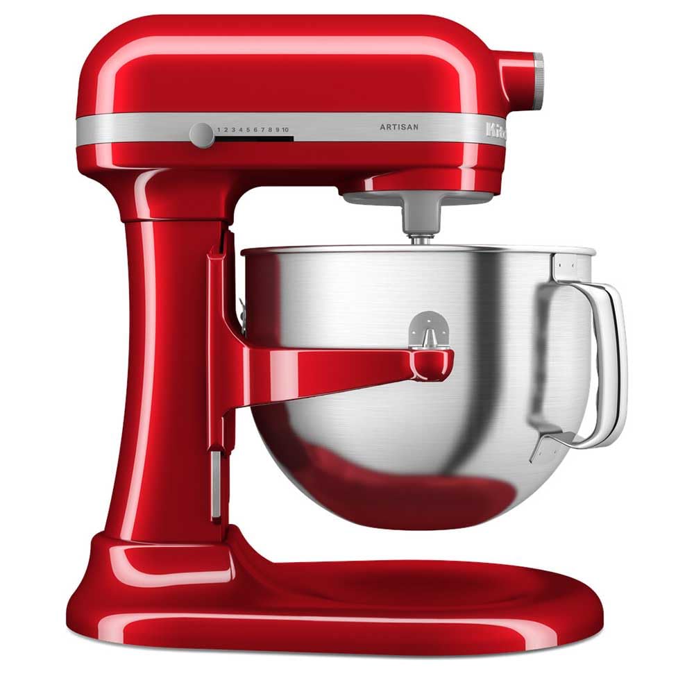 KitchenAid 6.6L Bowl-Lift Stand Mixer, Candy Apple Red – Stainless Steel Whisk, Flat Beater, Dough Hook, Double-Sided Flex Edge Beater & Pouring Shield
