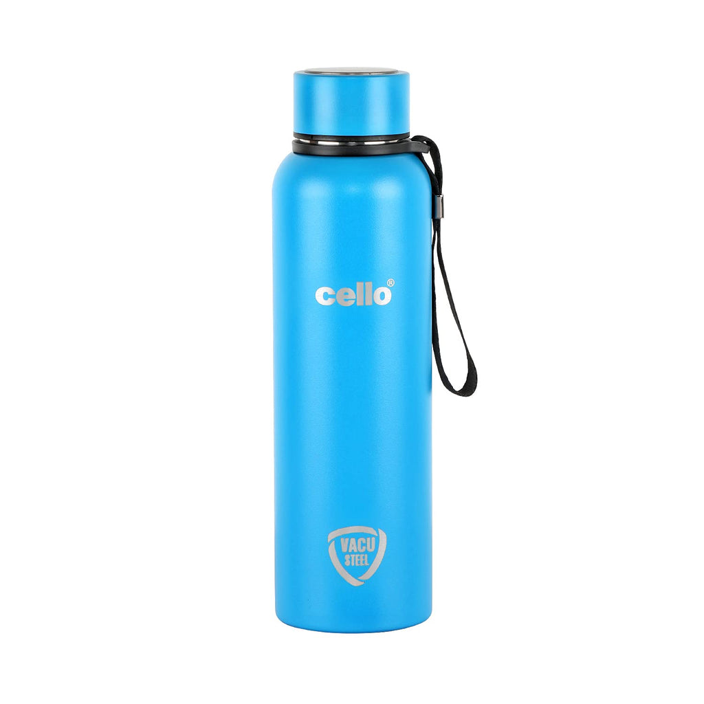 CELLO Duro Kent Stainless Steel Hot and Cold Water Bottle 900 ml Military Green | ISI Certified Spillproof Leakproof Double Wall Vacuum Insulated Thermos Flask Water Bottle for Home Office Gym Travel