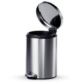 TRAMONTINA 11 Litre Stainless Steel Step Dustbin | Fingerprint-Resistant Finish | Soft-Close Lid | Removable Inner Bucket | Round Trash Can for Home, Office & Hospitality