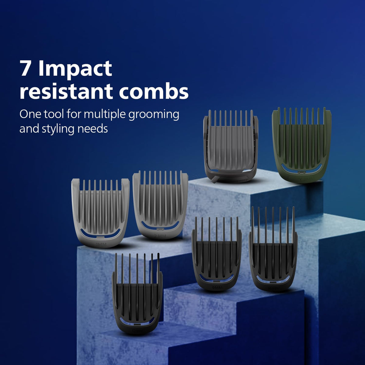 Philips India's No.1 Men's Trimmer | Self Sharpening Blades | Single Stroke Grooming I 9 In1 Face, Nose And Body I 2 +1* Year Warranty | No Oil Needed I 60 Min Runtime I MG3710/65,Black