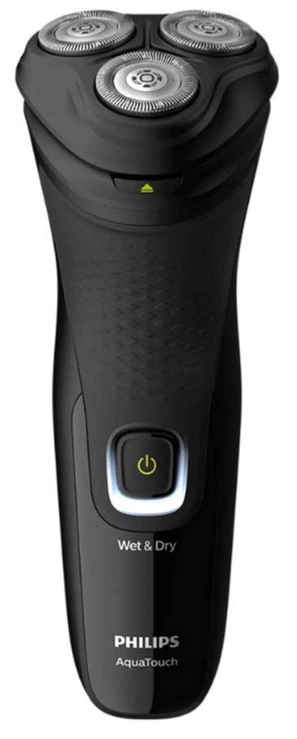 PHILIPS Male S1223/45, Wet Or Dry Comfort Cut Blades 3-Directional Flex Heads One-Touch Open Pop-Up Electric Shaver, Black