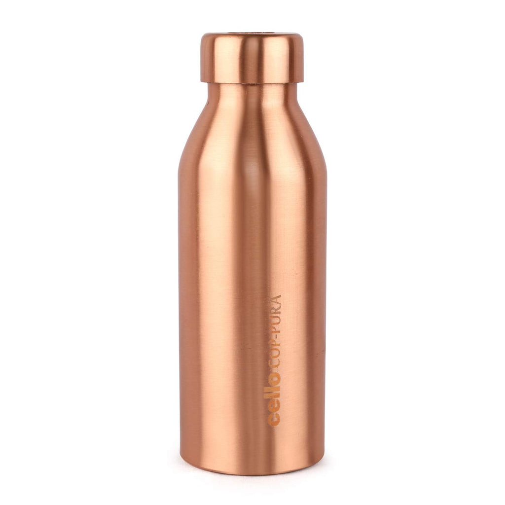 Cello Cop- Pura Moksha Copper Bottle, 750 ml, Copper, Medium (Model: CLO_MKSHA_CBTTLE_750ML, Pack of 1)