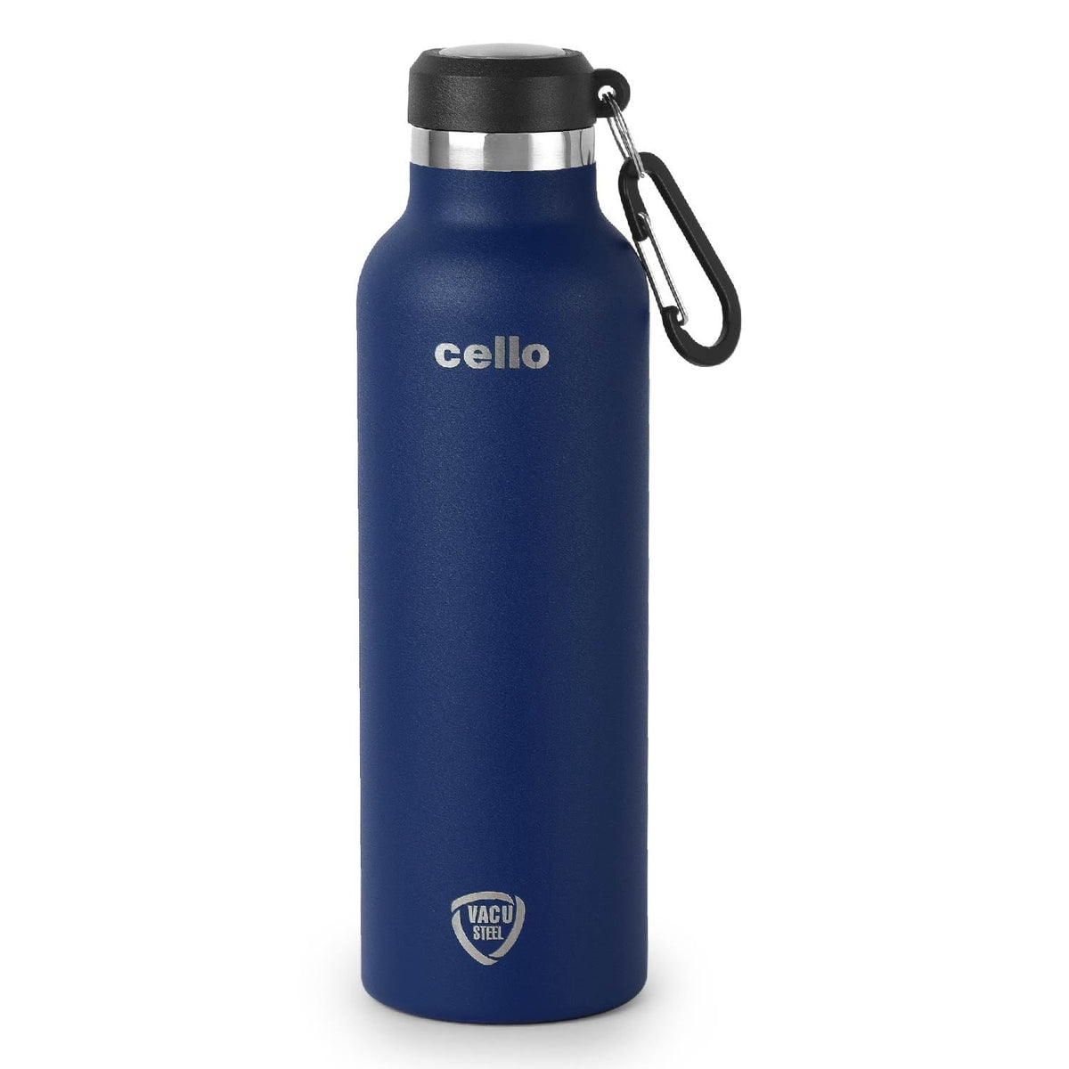 Cello Duro Hector Thermosteel Water Bottle 550 ml, Black | ISI Certified Stainless Steel, Double Walled Vacuum Insulated Flask | 24 Hrs Hot & Cold Thermos Water Bottle For Office, Gym, Travel, Gifting