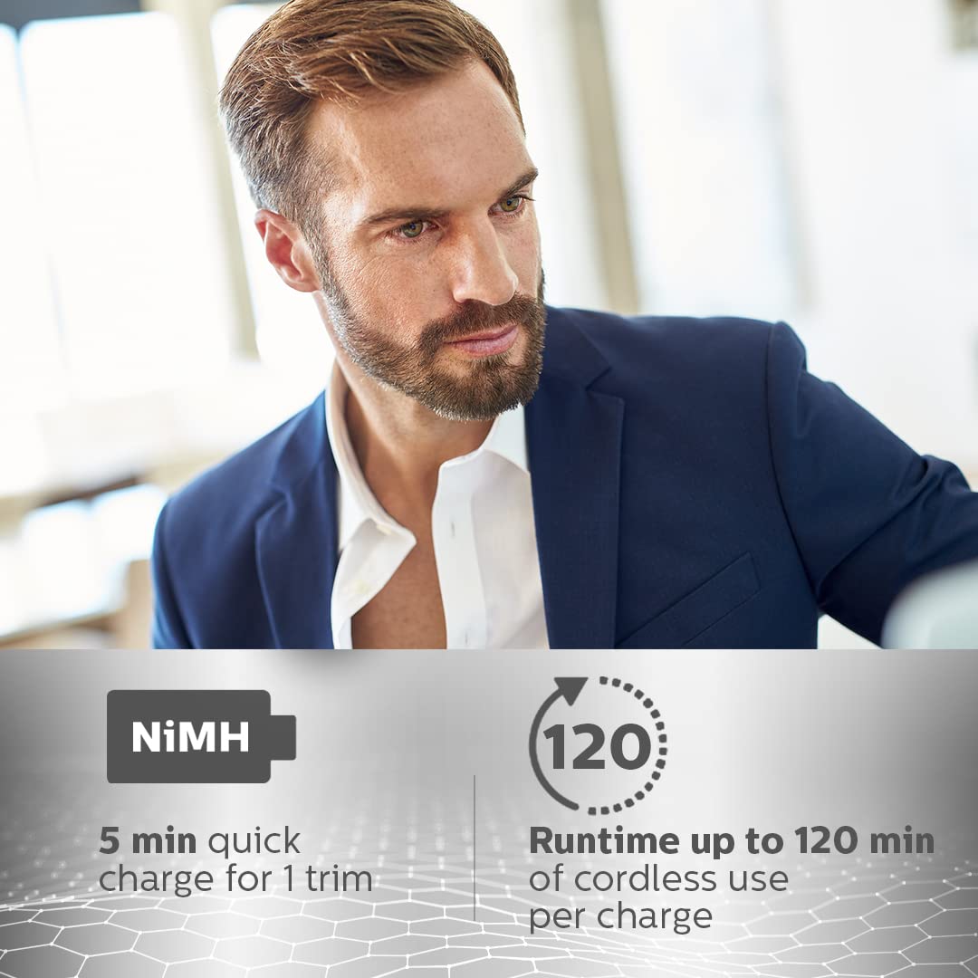Philips All-in-One Trimmer for Men 13-in-1 Face, Body & Private Parts I DualCut Technology I 120 min runtime I 5 min Quick Charge | 3 Year Warranty I Hassle-Free Maintenance I MG7715/65