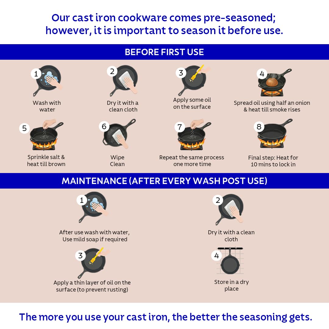 TRAMONTINA Titanex 26 cm Pre-Seasoned Cast Iron Paniyaram | Appe Pan – 12 Pits | Non-Toxic | Induction Ready | Toughned Glass Lid | Snap-on Cool Touch Grips | Superior Heat Retention.