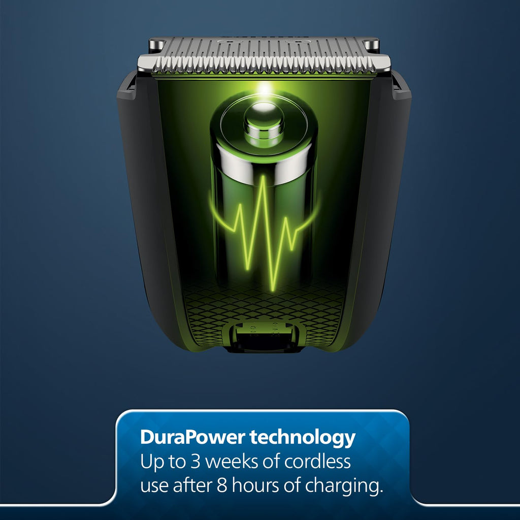 Philips India's No.1 Men's Trimmer* | Skin Safe Beard Trimmer for Men | Durapower tech | Self Sharpening Blades | Skin Protect Comb | 30 min runtime USB charging | No oil needed | 2yr warranty |BT1232