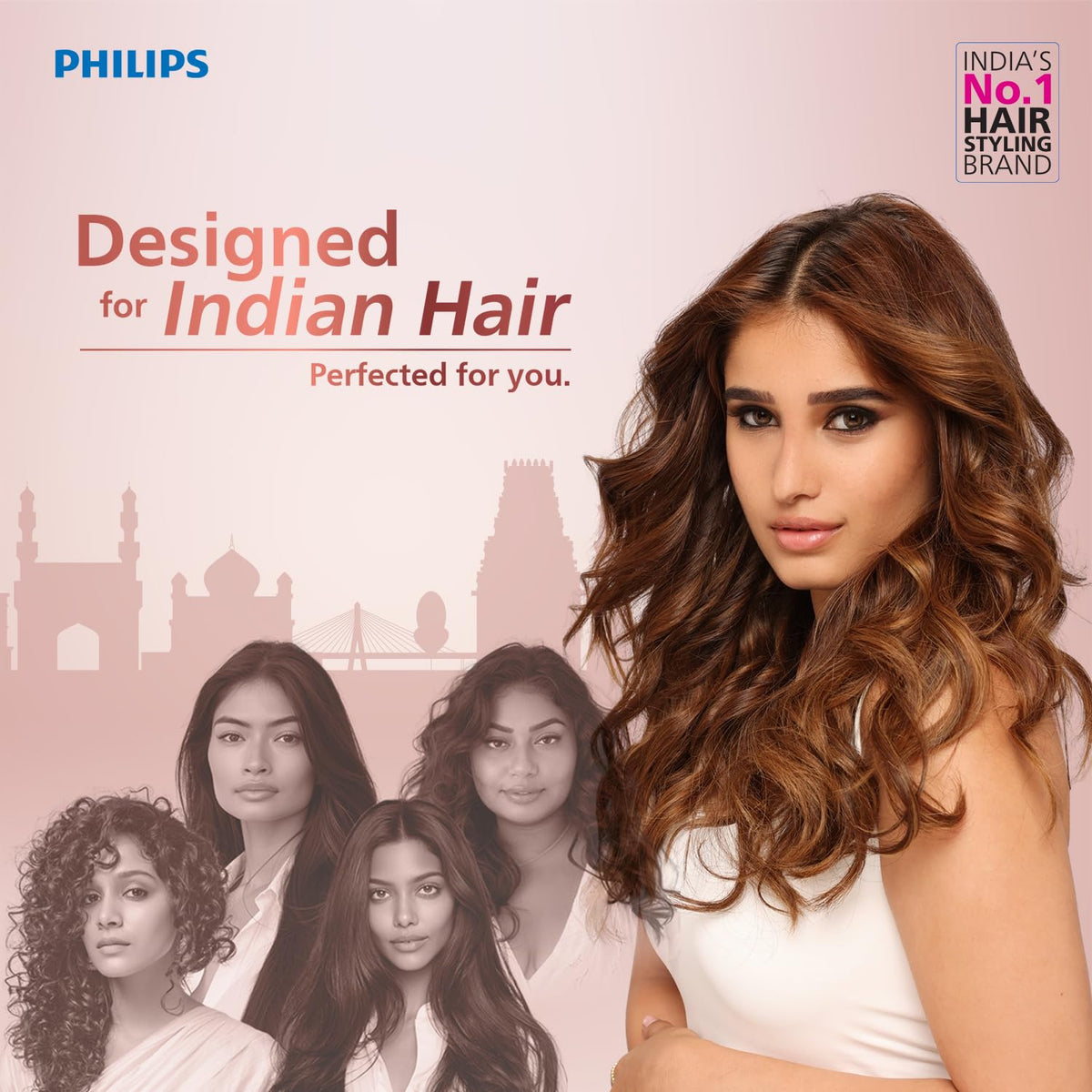 Philips Hair Dryer Powerful Drying with Less HeatIIonic Care for Smooth & Shiny HairI 3 Styling Options for Salon like BlowdryI 1600 WattsI Cool ShotI Men & WomenI 2 Year WarrantyI BHD318/00, Purple