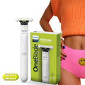 Philips OneBlade Intimate #1 Gynaec Recommended*|2-in-1 Trimmer for Woman|3X Safer Patented Tech|Bikini, Underarm, Private Part, Body trimmer |No post shave irritation, Painless, Waterproof|QP1924/20