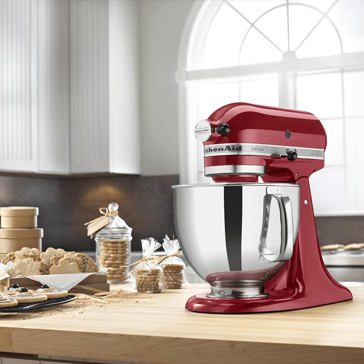 KitchenAid Artisan Series 5KSM150PSDER 300 - Watt Tilt Head Stand Mixer 4.8 Litre - Empire Red