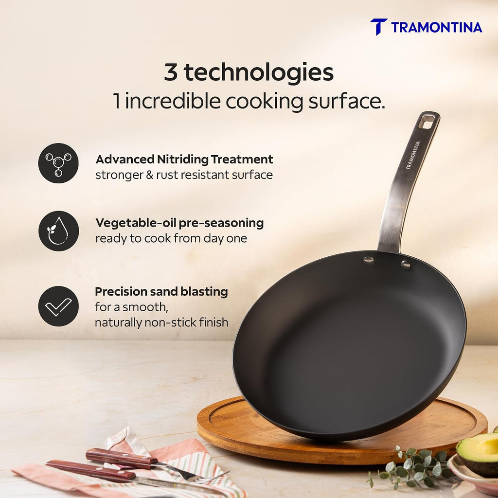 TRAMONTINA Heritage Iron Fry Pan 24 cm | Black