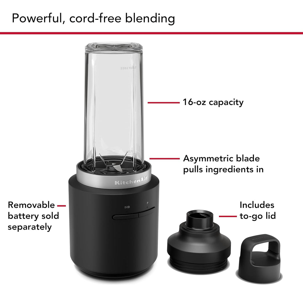 KitchenAid Go Cordless Personal Blender - battery sold separately, KSBR200