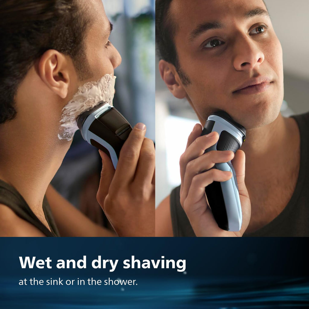 Philips World's No.1 Electric Shaver for Man|3D SkinProtect Flex Heads|Trimmer Pop-out|27 Self-Sharpening Blades|ComfortCut|100% Waterproof|45 Mins Runtime|2yr warranty|X3063/03