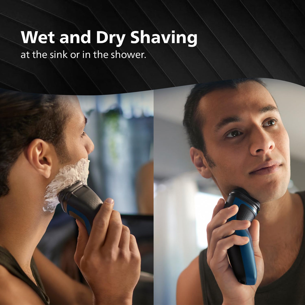 Philips Electric Shaver for Man| 3D Flex Heads| 27 Self-Sharpening Blades| ComfortCut |100% Waterproof IPX7, 40 Mins Runtime, 2yr warranty | S1151/03