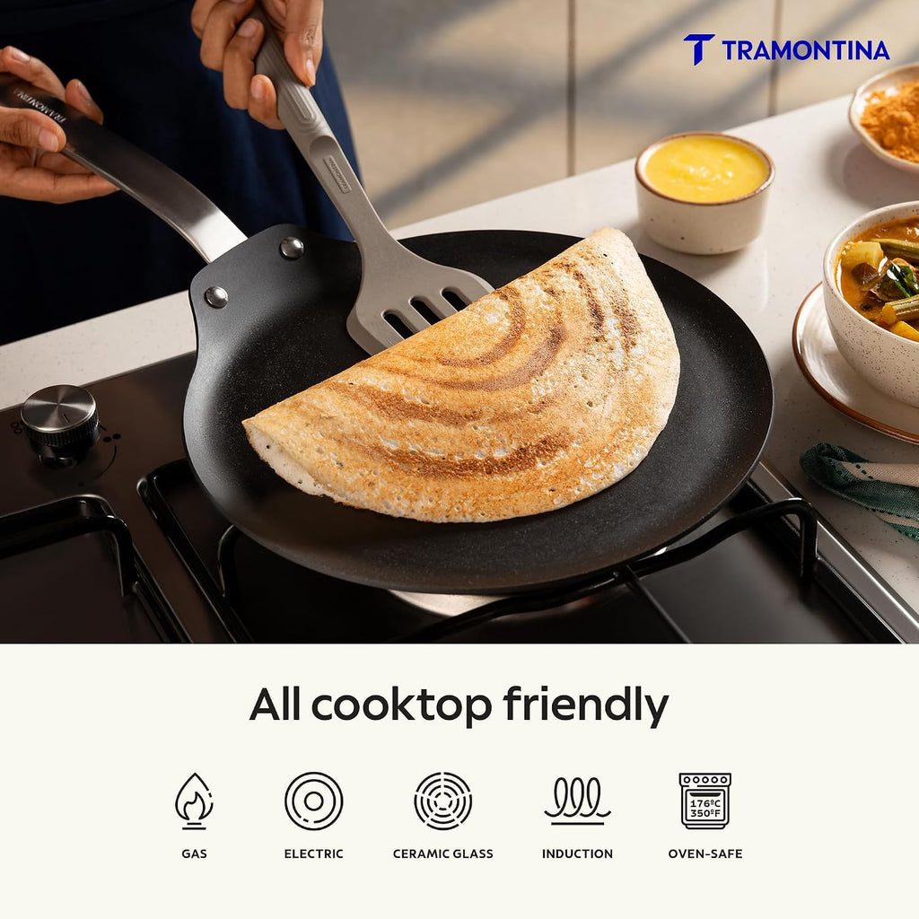 TRAMONTINA Heritage Iron Dosa Tawa 26 cm | Black