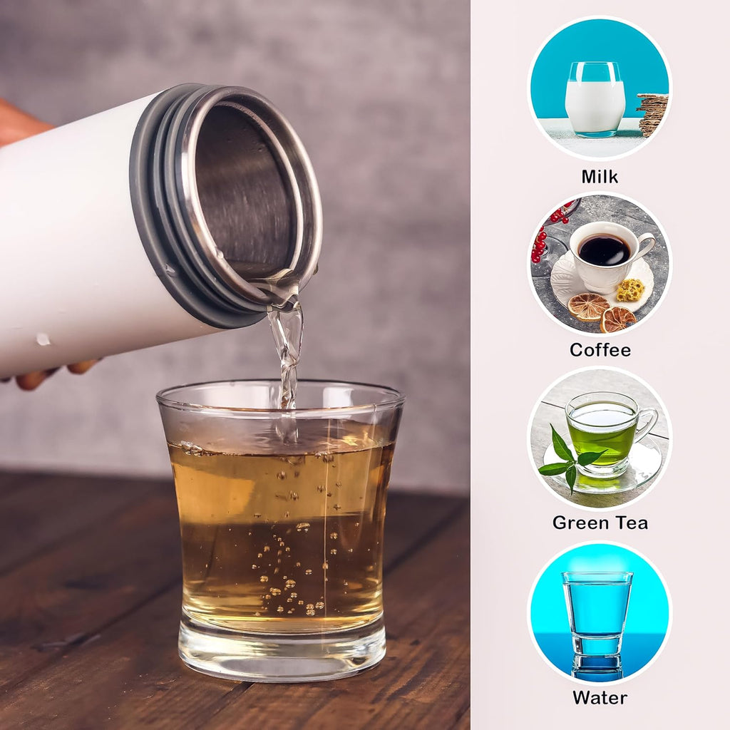 Brewine Portable Kettle,450ml,Grey, Multi-Temp-Setting,Auto Cut-Off, Digital Display,Touch Button,Wide Voltage Range220-230V Suitable for India,300 Watt